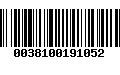 Código de Barras 0038100191052