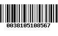 Código de Barras 0038105108567