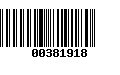 Código de Barras 00381918