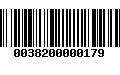 Código de Barras 0038200000179