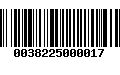 Código de Barras 0038225000017