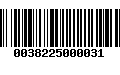 Código de Barras 0038225000031