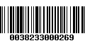 Código de Barras 0038233000269