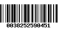 Código de Barras 0038252590451