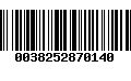 Código de Barras 0038252870140