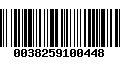 Código de Barras 0038259100448