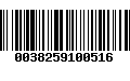 Código de Barras 0038259100516