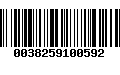 Código de Barras 0038259100592