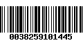 Código de Barras 0038259101445