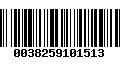 Código de Barras 0038259101513