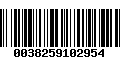 Código de Barras 0038259102954