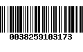 Código de Barras 0038259103173