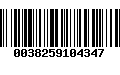 Código de Barras 0038259104347