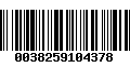 Código de Barras 0038259104378