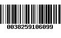 Código de Barras 0038259106099