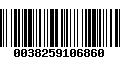 Código de Barras 0038259106860