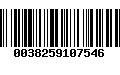 Código de Barras 0038259107546