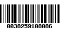 Código de Barras 0038259108086