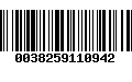 Código de Barras 0038259110942