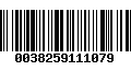 Código de Barras 0038259111079