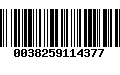 Código de Barras 0038259114377