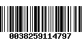 Código de Barras 0038259114797