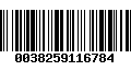 Código de Barras 0038259116784