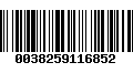 Código de Barras 0038259116852