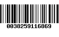 Código de Barras 0038259116869