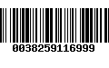 Código de Barras 0038259116999