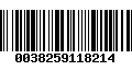 Código de Barras 0038259118214