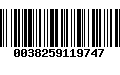 Código de Barras 0038259119747