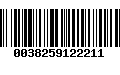 Código de Barras 0038259122211