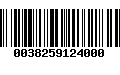 Código de Barras 0038259124000