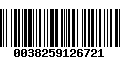 Código de Barras 0038259126721