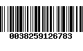 Código de Barras 0038259126783