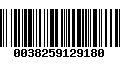 Código de Barras 0038259129180