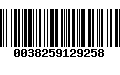 Código de Barras 0038259129258