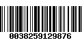 Código de Barras 0038259129876