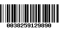 Código de Barras 0038259129890