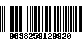 Código de Barras 0038259129920