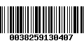 Código de Barras 0038259130407