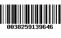 Código de Barras 0038259139646