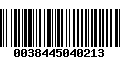 Código de Barras 0038445040213