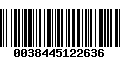 Código de Barras 0038445122636