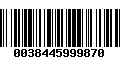 Código de Barras 0038445999870