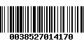 Código de Barras 0038527014170