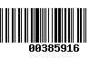 Código de Barras 00385916