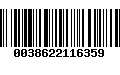 Código de Barras 0038622116359