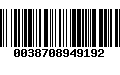 Código de Barras 0038708949192